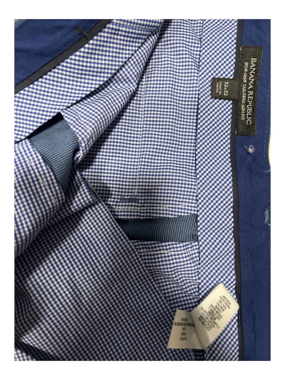 Classic men’s trousers / chinos by Banana Republic, blue, size 32x32 - Picture 4 of 5
